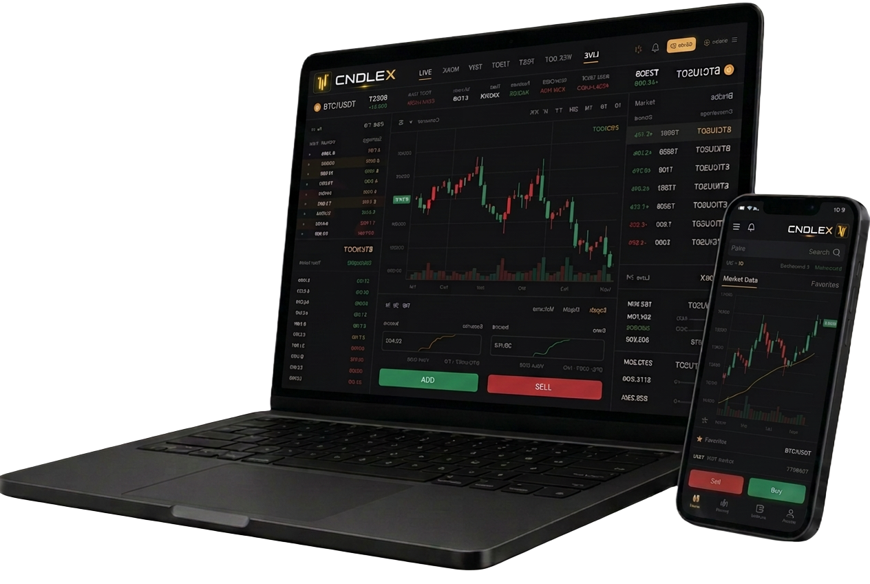 CNDLEX platform on laptop and phone